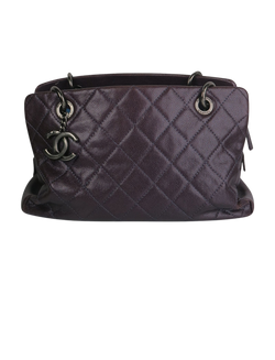 Quilted Tote, Caviar, Metallic Purple, 16764035,  2*